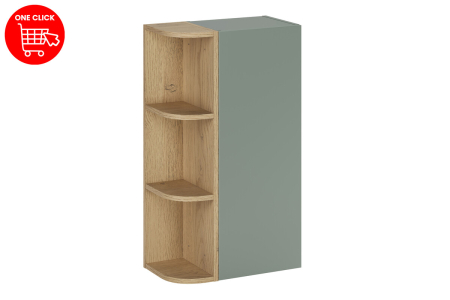 Set Mobilier Aster Green, cu Semi-Coloană și Etajeră, Verde Mat - COMAD [1]