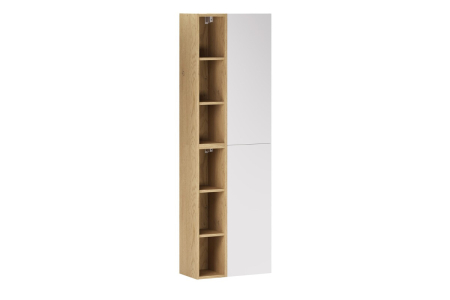 Promotii - Set mobilier cu semi-coloană și etajeră Aster White SET-ASW 2SP 2UR COMAD