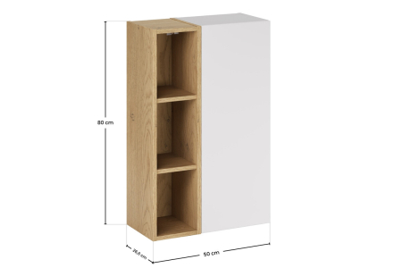 Set mobilier cu semi-coloană și etajeră Aster White COMAD SET-ASW SP UR 20X80 [2]