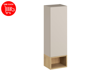 Set Mobilier Baie Dalia Cashmere, cu semi-coloană și etajeră, Stejar Cremona, Cașmir Mat - COMAD [1]