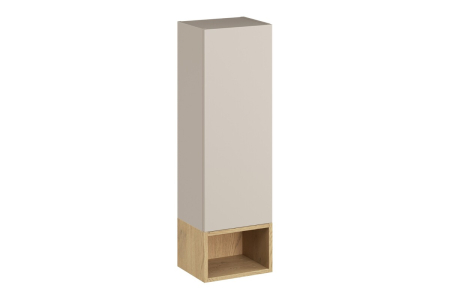 Promotii - Set Mobilier Baie Dalia Cashmere, cu semi-coloană și etajeră, Stejar Cremona, Cașmir Mat - COMAD