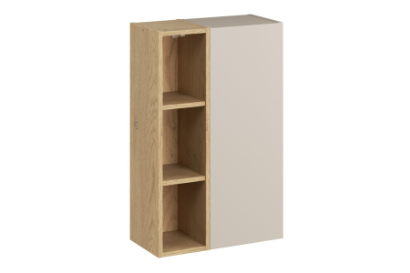 Promotii - Set Mobilier Baie Dalia Cashmere, cu semi-coloană și etajeră, Stejar Cremona, Cașmir Mat - COMAD