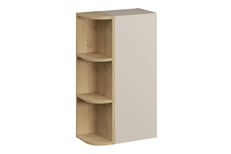 Promotii - Set Mobilier Baie Dalia Cashmere, cu semi-coloană și etajeră, Stejar Cremona, Cașmir Mat - COMAD