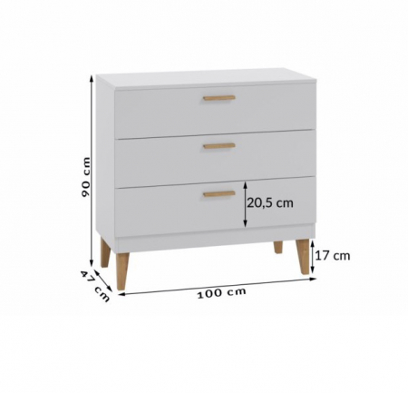 Set mobilier dormitor gri Kubi, 4 piese, design scandinav [8]