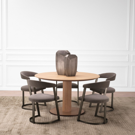   Masă de dining Astro furnir de steBorcan natural finisaj bronz 117076 EICHHOLTZ [1]