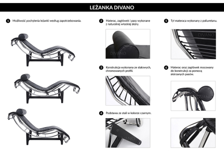 Șezlong Divano 167x62x70 cm, Negru - King Home [12]