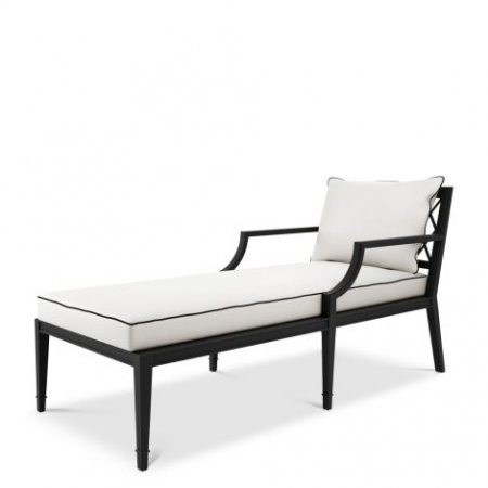   Șezlong exterior Bella Vista din pânză sunbrella neagră 113642 EICHHOLTZ [7]