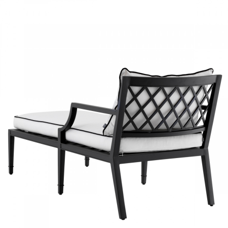   Șezlong exterior Bella Vista din pânză sunbrella neagră 113642 EICHHOLTZ [3]