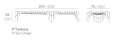 Sezlong gradina/piscina F3 210 cm cu spatar rabatabil, design modern diverse culori, 60005F - Vondom [6]