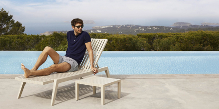 Sezlong gradina/piscina Spritz 195 cm polipropilena cu fibra de sticla, diverse culori, stacabil, 56027 - Vondom [4]