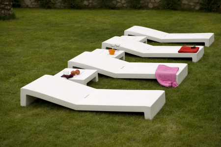 Sezlong piscina premium Jut 200 cm simplu sau cu perna, design modern, 44404 - Vondom [3]