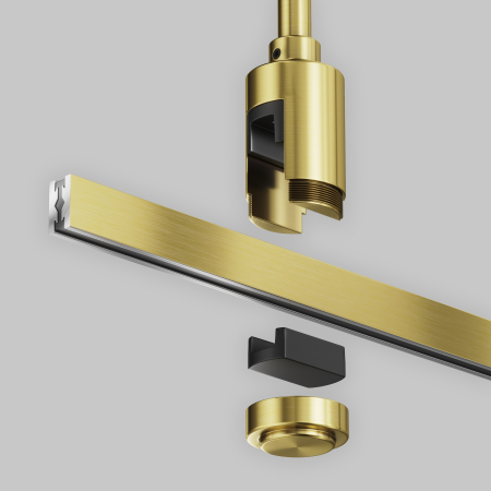 Șină cu montaj pe suprafață/suspendat Sisteme de șine Flarity, Aluminiu Alamă, Maytoni TRX154-111BS [3]