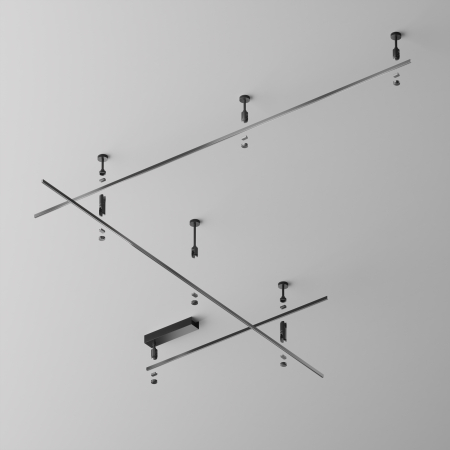 Șină cu montaj pe suprafață/suspendat Sisteme de șine Flarity Negru Aluminiu -W MAYTONI TRX154-112B [4]