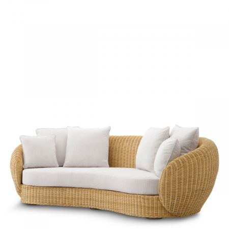 Canapele -   Sofa Rafael rattan natural sentier crem 118488 EICHHOLTZ