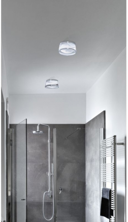 Spot baie LED 7W tip incastrat Sipho 9x6 cm, abajur acril si detalii din aluminiu, IP44, AZ 2772 - Azzardo [3]