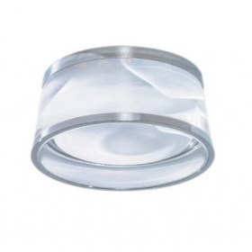 Spot baie LED 7W tip incastrat Sipho 9x6 cm, abajur acril si detalii din aluminiu, IP44, AZ 2772 - Azzardo [1]