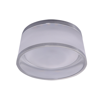 Spoturi si becuri - Spot baie LED 7W tip incastrat Sipho 9x6 cm, abajur acril si detalii din aluminiu, IP44, AZ 2772 - Azzardo