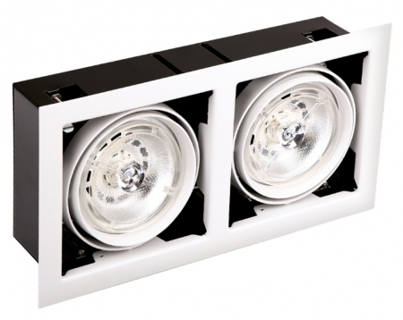 Spot ajustabil alb dublu Erian II 34,5x18,5x11,5 cm din metal, H0060 - Maxlight [1]
