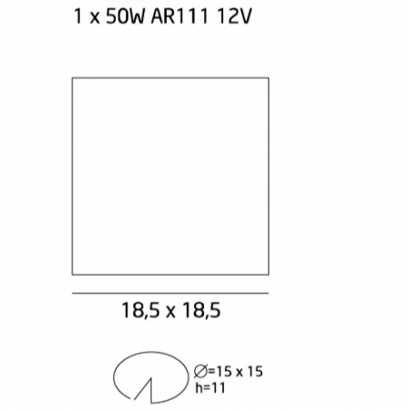 Spot ajustabil alb patrat Erian 18,5x18,5x11,5 cm din metal, H0059 - Maxlight [1]