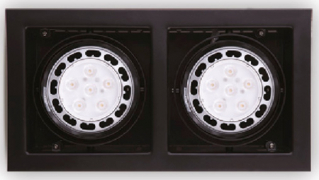 Spot ajustabil negru dublu Erian II 34,5x18,5x11,5 cm din metal, H0049 - Maxlight [1]