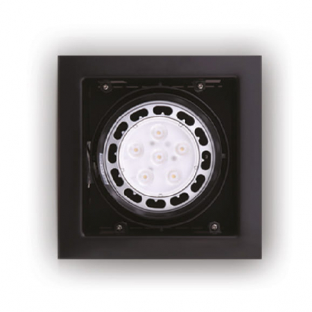 Promotii - Spot ajustabil negru patrat Erian 18,5x18,5x11,5 cm din metal, H0048 - Maxlight