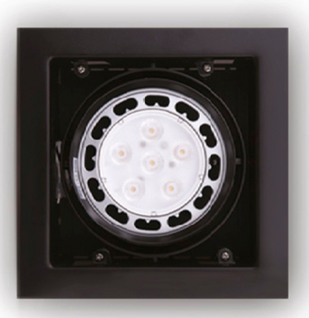 Spot ajustabil negru patrat Erian 18,5x18,5x11,5 cm din metal, H0048 - Maxlight [1]
