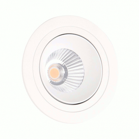 Spoturi si becuri - Spot alb rotund iluminare LED Lens Ø 9,5 cm metal/acril, H0109 - Maxlight