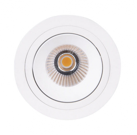 Spot alb rotund iluminare LED Lens Ø 9,5 cm metal/acril, H0109 - Maxlight [1]