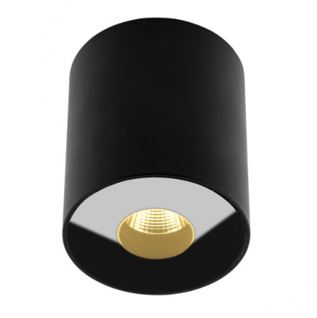 Spoturi si becuri - Spot aplicabil cilindric negru/alb iluminare LED Levon Ø 7,3 cm metal/sticla IP54, C0151 - Maxlight