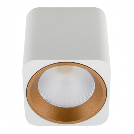Spot aplicabil patrat alb cu inel in diverse finisaje LED Eken 6x6 cm din metal, C0156+RC0155/C0156 GOLD - Maxlight [0]