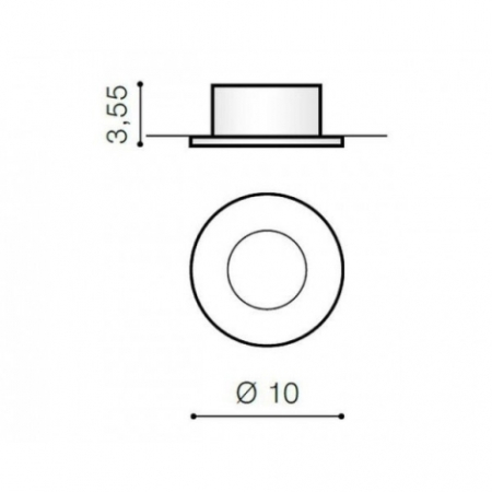 Spot baie incastrabil Ambra 10x10 cm rotund, auriu/negru/alb, crom, IP 44, AZ 1714 - Azzardo [5]