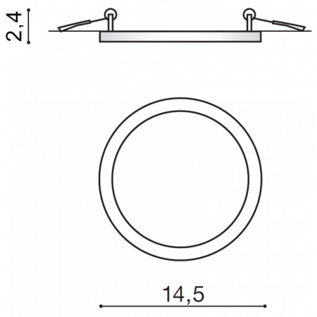 Spot baie LED incastrabil Maial Ø 14,5 cm, metal alb/negru/crom, design modern, AZ 2838 - Azzardo [3]