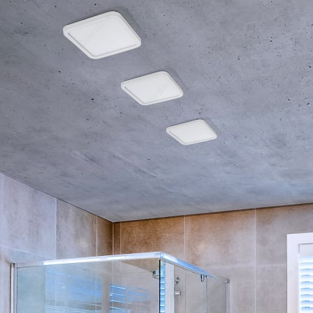 Spot baie LED patrat alb/negru tip incastrat Upasa 14,5 x 14,5 cm, rama metalica, IP44, AZ 2837 - Azzardo [2]
