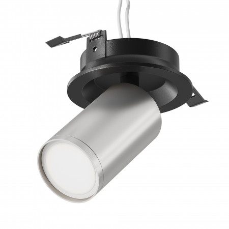 Spoturi si becuri - Plafoniera Focus C048CL-U-1BS, 1xGU10, argintie+neagra, IP20, Maytoni