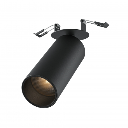 Spoturi si becuri - Spot LED Focus C053CL-L12W3K-W-B, incastrat, 12W, 950lm, lumina calda, IP20, negru, Maytoni