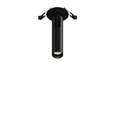 Spoturi si becuri - Spot LED 6W Incastrat, Maytoni, 270lm, Lumina Calda (3000K), Negru