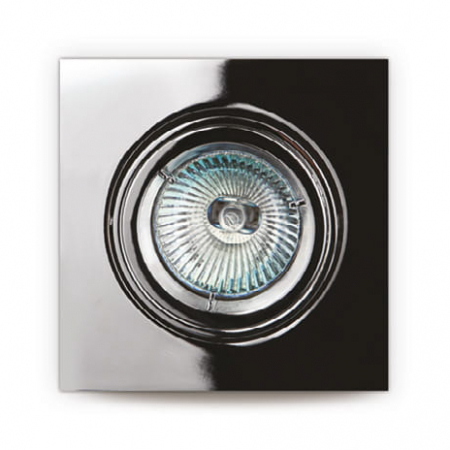 Produse - Spot crom patrat din metal Send 9,5x9,5 cm, H0041 - Maxlight