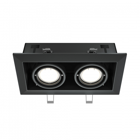 Spot Metal DL008-2-02-B, incastrat, 2xGU10, negru, IP20, Maytoni [1]