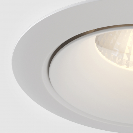 Spot LED 12W Incastrat, Dimabil, Maytoni, 870lm, Lumina Calda (3000K), Alb [1]
