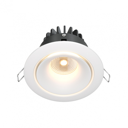 Spoturi si becuri - Spot LED 12W Incastrat, Dimabil, Maytoni, 870lm, Lumina Calda (3000K), Alb