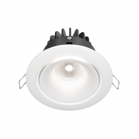 Spoturi si becuri - Spot LED 12W Incastrat, Maytoni, 960lm, Lumina Neutra (4000K), Alb