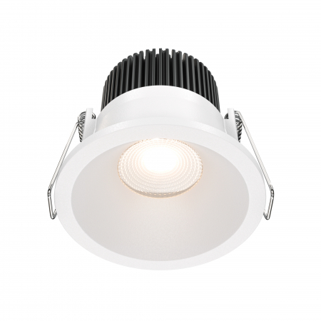 Spoturi si becuri - Spot LED 6W Incastrat, Dimabil, Maytoni, 420lm, Lumina Calda (3000K), Alb