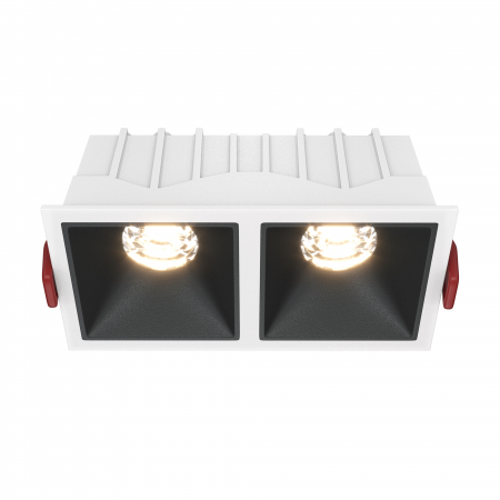 Spoturi si becuri - Spot LED 20W Incastrat, Dimabil, Maytoni, 900lm, Lumina Calda (3000K), Alb+Negru