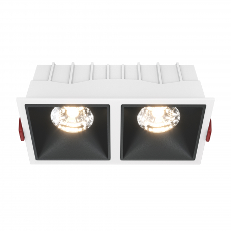 Spoturi si becuri - Spot LED 30W Incastrat, Dimabil, Maytoni, 2100lm, Lumina Calda (3000K), Alb+Negru