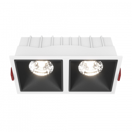 Spoturi si becuri - Spot LED 30W Incastrat, Maytoni, 2350lm, Lumina Neutra (4000K), Alb+Negru