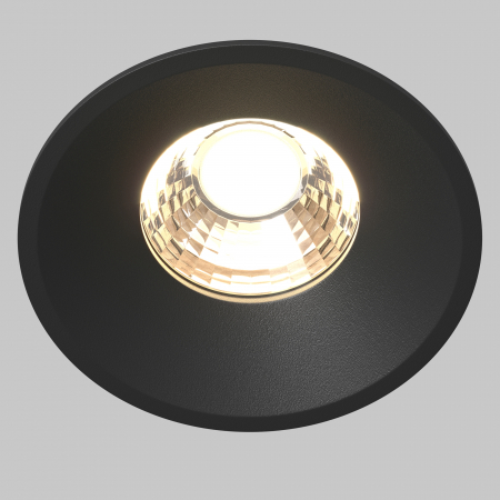 Spot LED 12W Incastrat, Maytoni, 910lm, Lumina Calda (3000K), Negru [1]