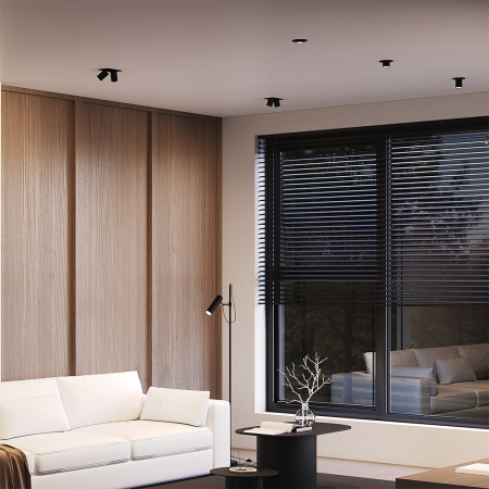 Spot LED 10W Incastrat, Maytoni, 780lm, Lumina Calda (3000K), Negru [1]