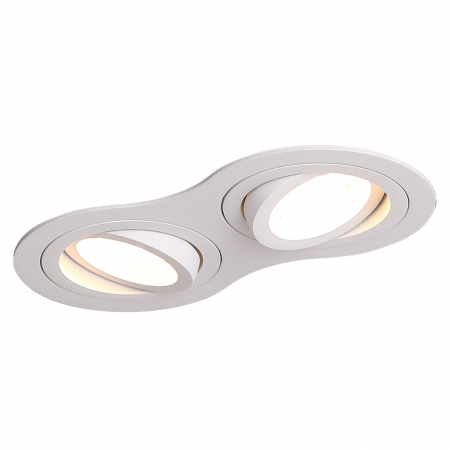 Spoturi si becuri - Spot dublu ajustabil alb/negru Leon 17x9x3,2 cm, metal, H0083 - Maxlight