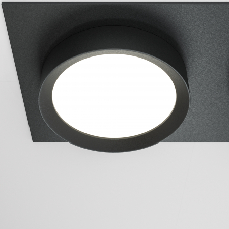 Spot Hoop DL086-02-GX53-SQ-B, 2xGX53, negru, IP20, Maytoni [1]