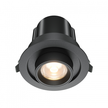 Promotii - Spot LED 10W Incastrat, Maytoni, 780lm, Lumina Calda (3000K), Negru
